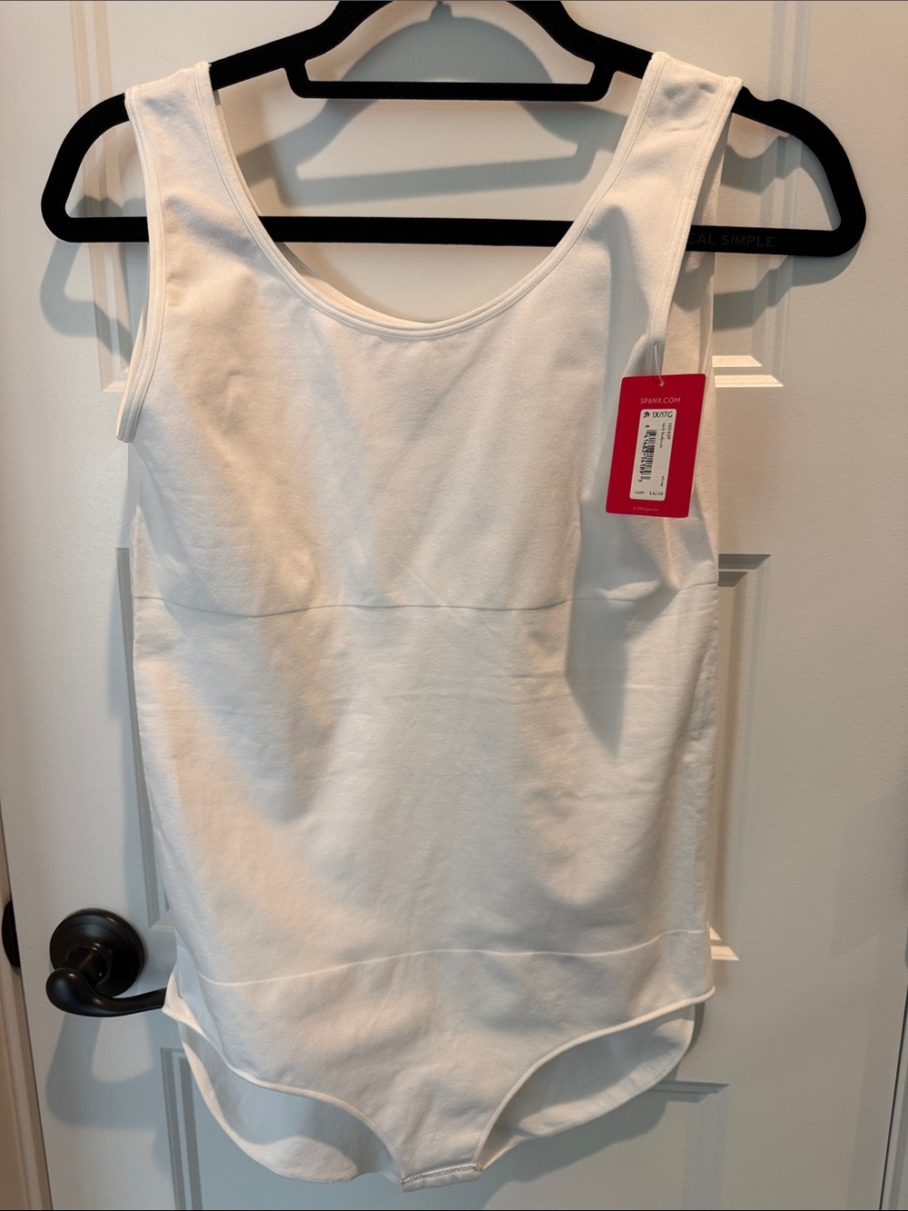 SPANX NEW White Scoop Neck Tank Bodysuit (1X)